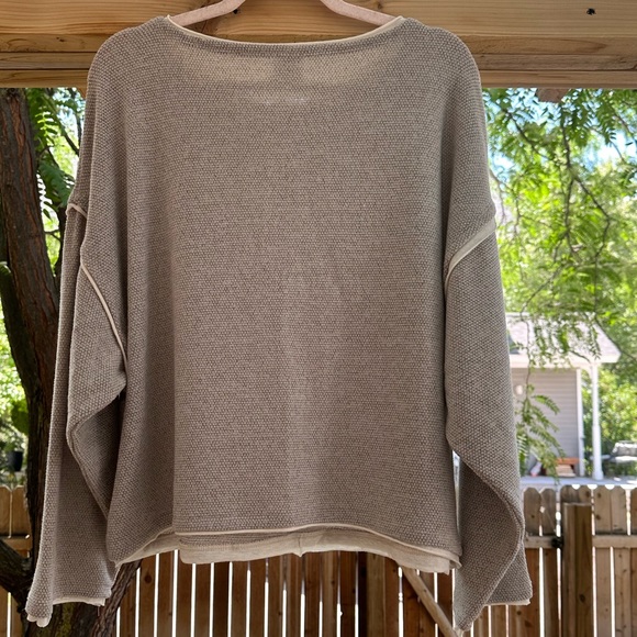 By Together NEW Boxy Oversized T Shirt Hem Top Sweater Sweatshirt Large - Picture 9 of 15